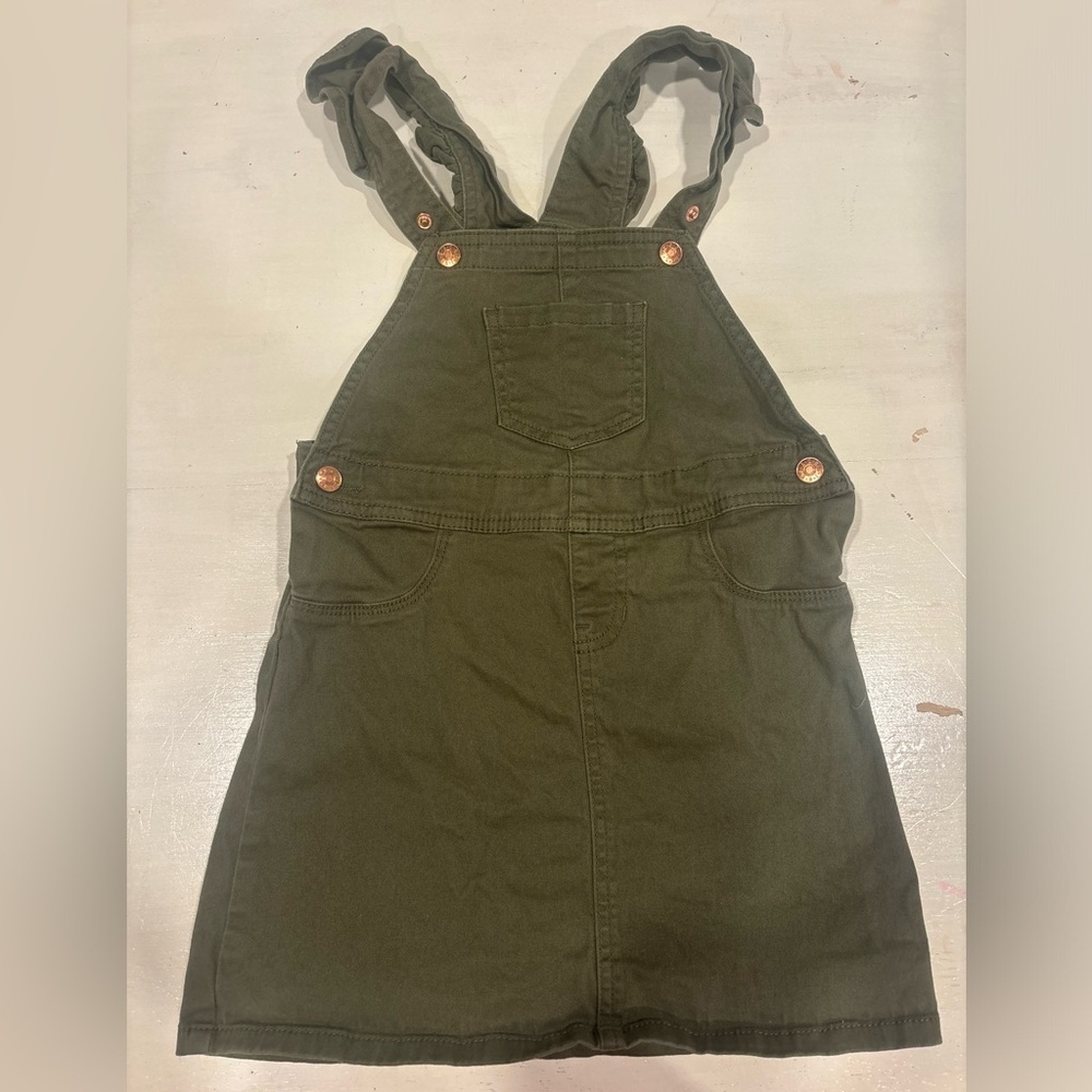 BCBG‎ Girls Olive Green Overall Dress